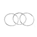 Besteel Stainless Steel 3pcs Knuckle Midi Ring Set Plain Cute Band 3 Color