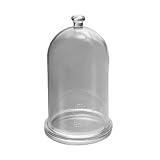 Corning Pyrex 6885-165 Borosilicate Glass Round Bell Jar, with Top Knob and Ground Flange