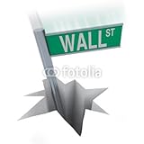 Wallmonkeys Peel and Stick Wall Decals - Wall Street Bear Market - Sign Falling in Hole - 48