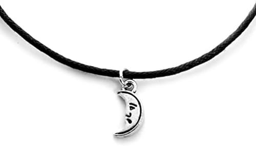 Single Strand Moon Charm Choker Necklace