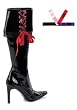 PLUNDER-110X & 3 3/4 Inch Stiletto Heel. (Black Stretch Pu