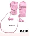 Puffa Childrens Gloves - In Pink Size L (approx age 8-10)