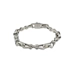 Men's Stainless Steel Polished Bike Chain Link Bracelet, 8.75"