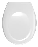Zoom Produkt-Bild: Wenko 17451100 WC-Sitz Bergamo - verstellbare, rostfreie Edelstahlbefestigung, Duroplast, weiß