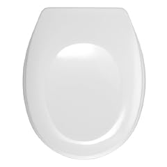 Wenko 17451100 WC-Sitz Bergamo - verstellbare, rostfreie Edelstahlbefestigung, Duroplast, wei�