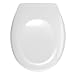 Wenko 17451100 WC-Sitz Bergamo - verstellbare, rostfreie Edelstahlbefestigung, Duroplast, wei�