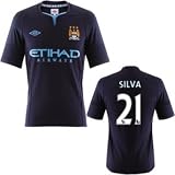 Manchester City Silva Trikot Away 2011, 48 = XXL