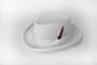 New Mens White Godfather Style Homburg Fedora Hat - 100% Wool, Extremely Stylish, Very High Quality!
