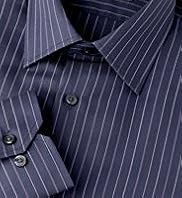 2" Shorter Pure Cotton Ultimate Non Iron Textured Stripe Shirt