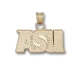 Arizona State Asu Sunburst 3/8 Charm/Pendant -14K/10K, Stainless Steel or Gold Plated