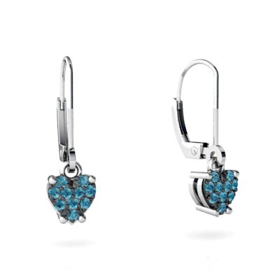 White Gold Diamond Lever Earrings