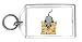 Keychain with mouse, cheese, cartoon, animal