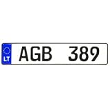 Lithuania European License Plate - Euro (EEC) Style - Custom Made or Random