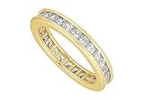 3.00ct tw Natural Diamond( G-H-SI) Eternity Band In 14K Yellow Gold