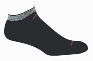 Darn Tough Merino Wool No Show Cushion,Black,Medium