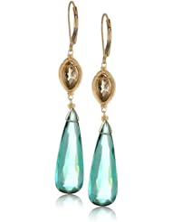 Dana Kellin Elegant Smoky and Green Quartz Double Drop Earrings
