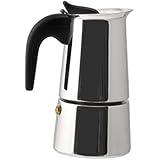 Bialetti 6956 Musa Stovetop Espresso Coffee Pot, 6-Cup, Stainless Steel