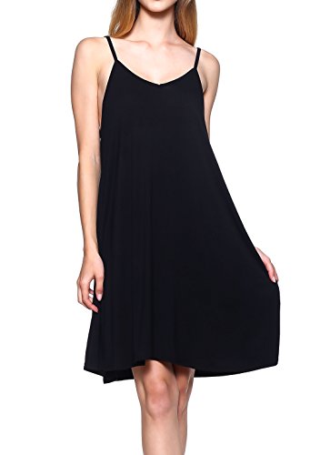 Casual Spaghetti Strap Cover Up Dresses: Beach Loose Tank Club Lounge Sleep
