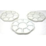 3 Artist Ceramic Paint Palettes 9 Part Arts & Crafts