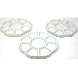 3 Artist Ceramic Paint Palettes 9 Part Arts & Crafts