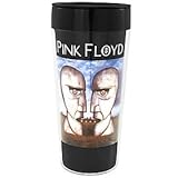 Vandor 3-1/2 by 3-1/4 by 7-Inch Pink Floyd 16-Ounce Plastic Travel Mug