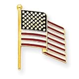 14k Enameled Flag Pin Charm