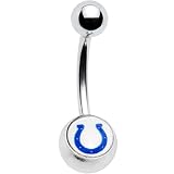 Officially Licensed NFL Logo Belly Ring - Indianapolis Colts