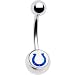 Officially Licensed NFL Logo Belly Ring - Indianapolis Colts
