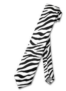 TopTie™ Unisex Zebra Animal Print Skinny Necktie Tie