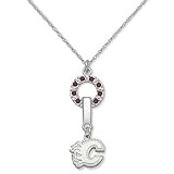 Calgary Flames Necklace - MVP With Logo & Crystals