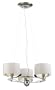 Eurofase 12431-014 Quinn 3-Light Chandelier, Satin Nickel/Pearl White