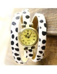 Vintage Fashionable 3 Colors Genuine Leather Leopard Strap Roma Header For Women Girls Quartz Watch - JUST ARRIVE...