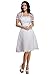 GEORGE BRIDE High Low Tea Length Wedding Dress With Lace Bolero Size 18 White