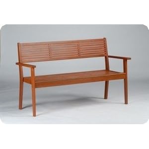 Contemporary Garden Bench - Birmingham - by Unique Arts - m31052 (Brown) (32H x 60W x 27D) by 