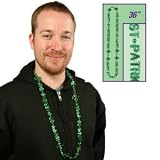 Happy St. Patrick's Day Letter Beaded Necklace (1 count)