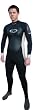 (M Medium Silver) TWF Mens Full Length Wetsuit. (RRP £55) TOP QUALITY 3mm Neoprene. Titanium lined. Wind proof Panels & YKK Zip.