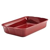 Paula Deen Signature Stoneware Rectangular Baker, 9 by 13-Inch, Red Speckle