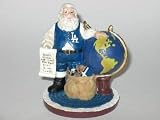LOS ANGELES DODGERS Memory Company Special Delivery Santa CHRISTMAS ORNAMENT (3.5 tall x 2.5 wide)