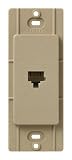 Lutron SC-PJ-MS Satin Colors Phone Jack, Mocha Stone