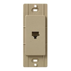Lutron SC-PJ-MS Satin Colors Phone Jack, Mocha Stone by Lutron