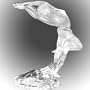 LALIQUE Crystal Acrobat Arms Up Figurine