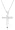 10k White Gold Cross Pendant (.03 cttw, I-J Color, I2-I3 Clarity)