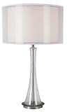 Trans Globe Lighting GTL-212 1 Light Clear Glass Table Lamp, 30.25-Inch, Antique Nickel