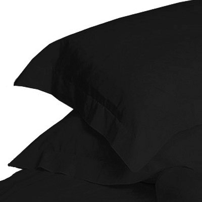Percale Oxford Pillow Cases - Pair (Black)