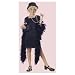 Child Medium 8-10 - Black Jazz Baby Costume - Boa, Shoes and Beads not included