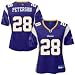 Adrian Peterson Purple Reebok Replica Minnesota Vikings Women's Jersey - Large