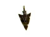 Arrowhead Antique Brass Pewter Pendant on Ball Chain Necklace