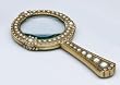 JEWELED MAGNIFYING GLASS - BRASS FINISH MAGNIFYING GLASS