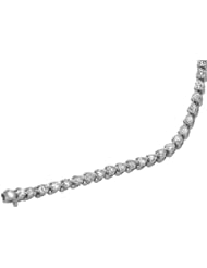 14K White Gold Diamond Tennis Bracelet.