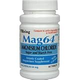 MAG 64 MAGNESIUM CHLORIDE compare to SLOW-MAG 64® Delayed-Release Enteric Coated Magnesium Supplement with Calcium - 60 Tablets #575